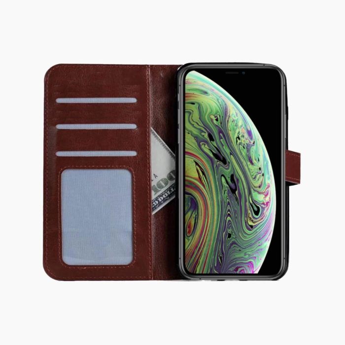 Bookcase marron pour iPhone X/XS
                            