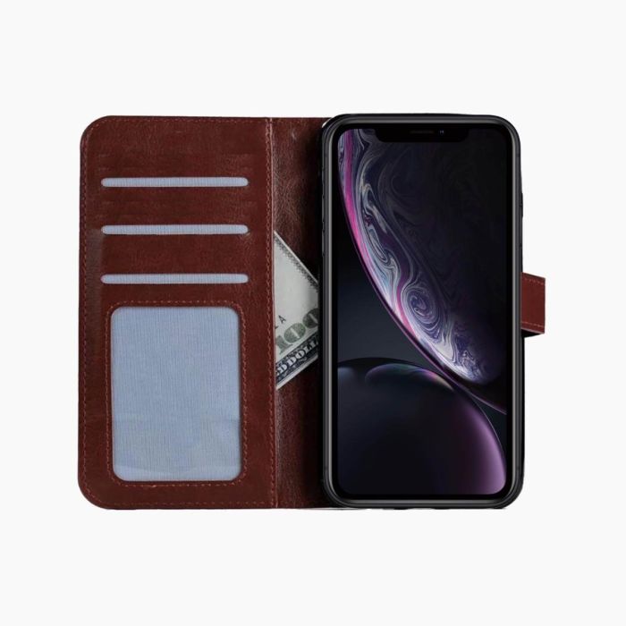 Bookcase marron pour iPhone XR