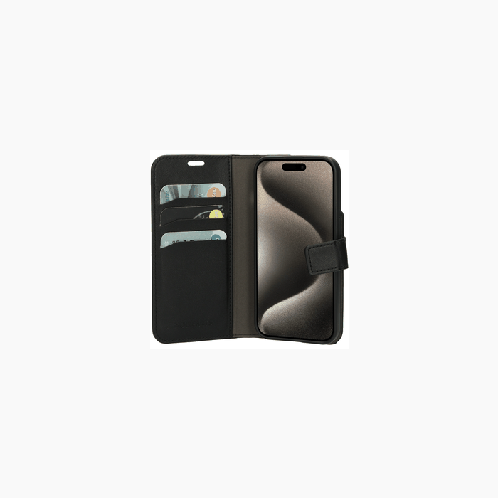 Zwarte Bookcase iPhone 15 Pro                             