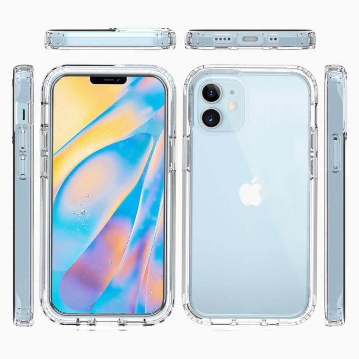 iPhone 12 Mini screenprotector & hoes transparant