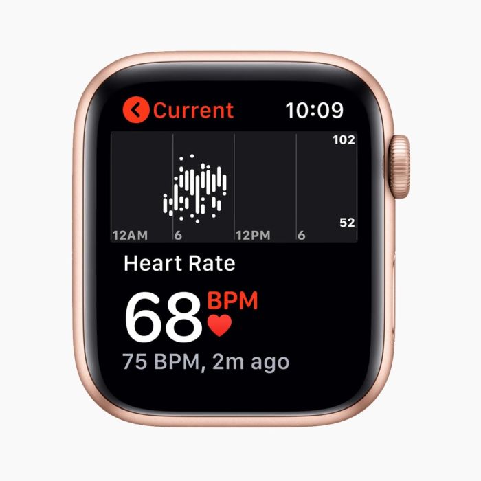 Reconditionnée Apple Watch SE 2020 40 mm aluminium doré Wi‑Fi avec bracelet sport blanc antique