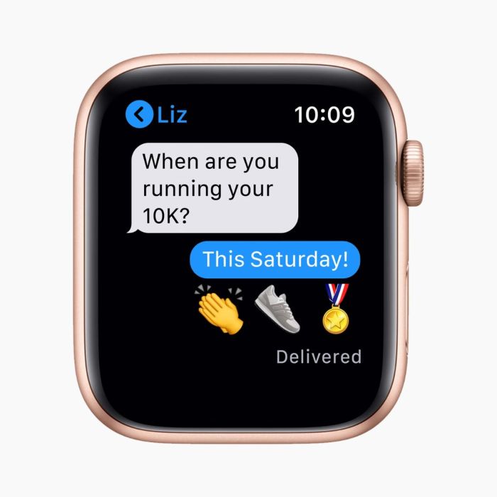 Apple Watch SE 2020 40 mm en aluminium doré reconditionnée, Wi‑Fi, avec bracelet sport blanc antique