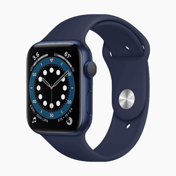 Refurbished Apple Watch Series 6 40 mm aluminium blauw wifi met blauw sportbandje