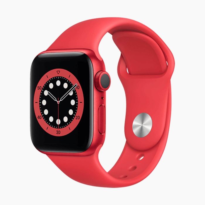 Apple Watch Series 6 40 mm aluminium rouge Wi-Fi avec bracelet sport rouge