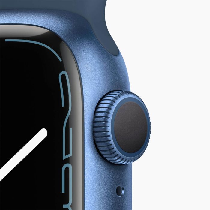 Apple Watch Series 7 41 mm reconditionnée, aluminium bleu, Wi‑Fi, avec bracelet sport bleu