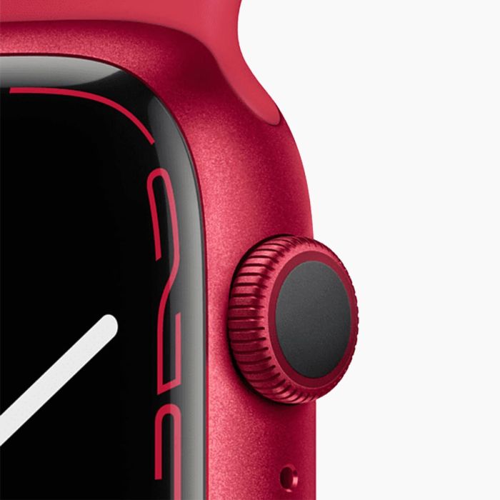 Apple Watch Series 7 41 mm aluminium rouge reconditionnée Wi‑Fi avec bracelet sport rouge