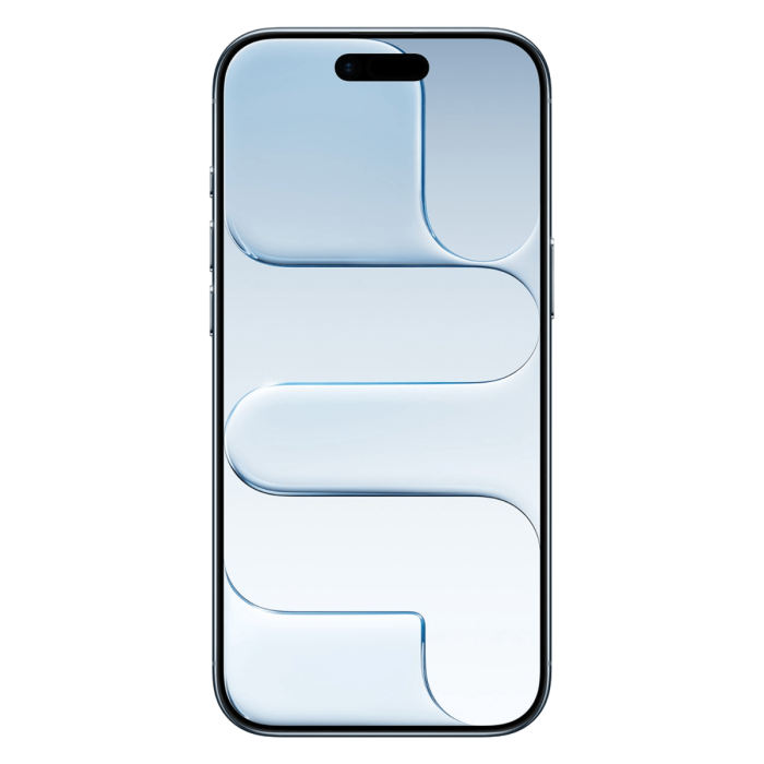 iPhone Air hemelsblauw, voorkant met scherm                            