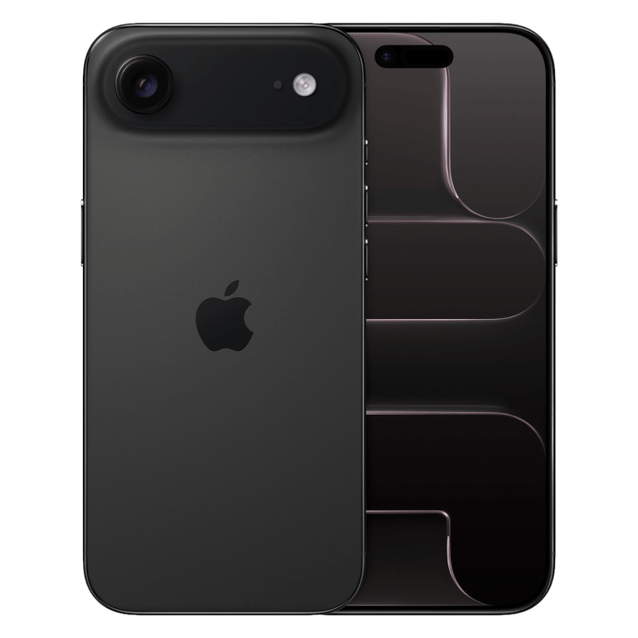 iPhone Air spacezwart, voor- en achterkant