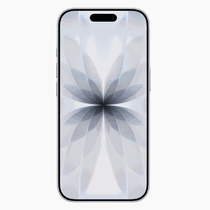iPhone 17 wit, voorkant met scherm