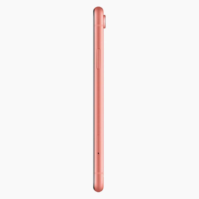 iPhone XR reconditionné 128 Go corail vue latérale