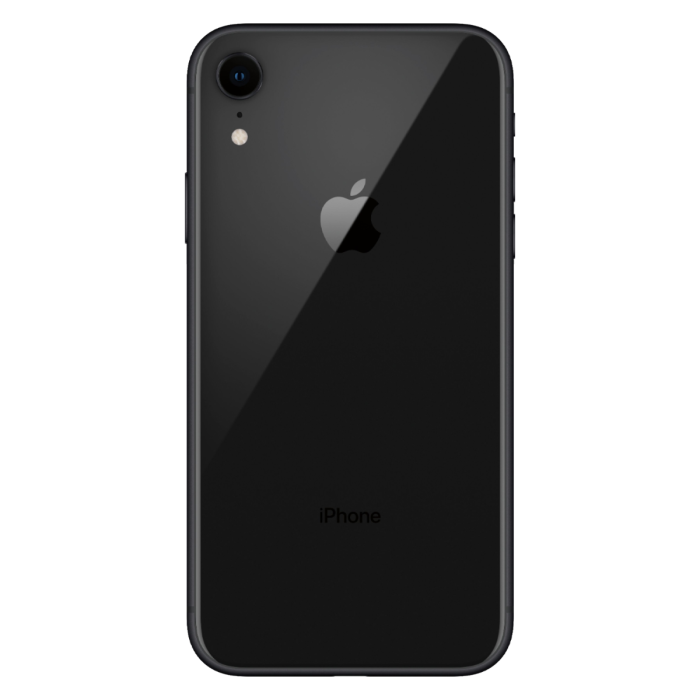 iPhone XR zwart, achterkant met enkele camera                            