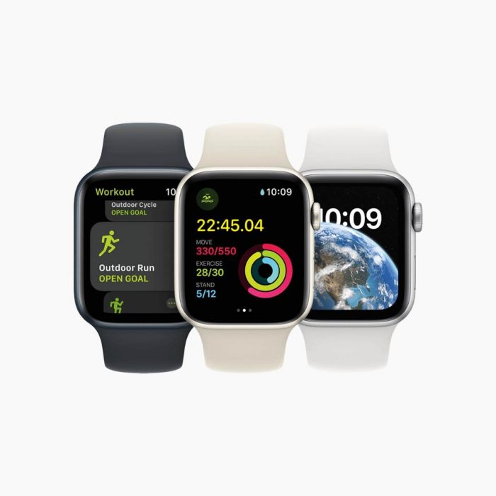 Apple Watch SE 2022 40mm aluminium zilver wifi met wit sportbandje