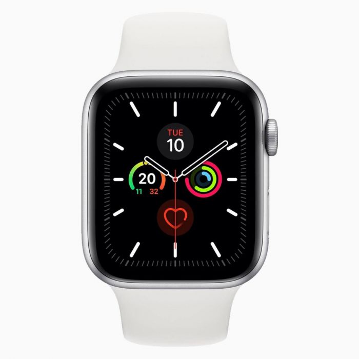 Apple Watch (Série 4) 44mm - Aluminium Argent - Bracelet Sport