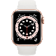 Apple Watch Series 6 40 mm aluminium or 4G avec bracelet sport blanc                            