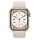 Refurbished Apple Watch Series 8 45mm aluminium sterrenlicht wifi met antique wit sportbandje                            
                            