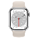Refurbished Apple Watch Series 8 41mm aluminium zilver wifi met wit sportbandje                            