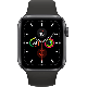 Refurbished Apple Watch Series 5 44 mm aluminium zwart 4G met zwart sportbandje