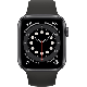 Refurbished Apple Watch Series 6 40 mm aluminium zwart wifi met zwart sportbandje