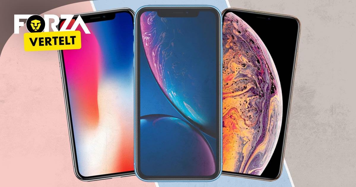 Verschil iPhone X en XR en XS