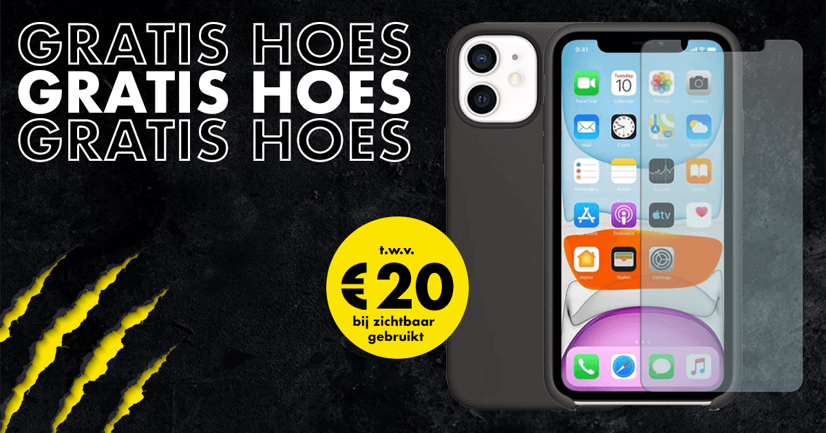 Gratis beschermhoes bij iPhone Zichtbaar Gebruikt