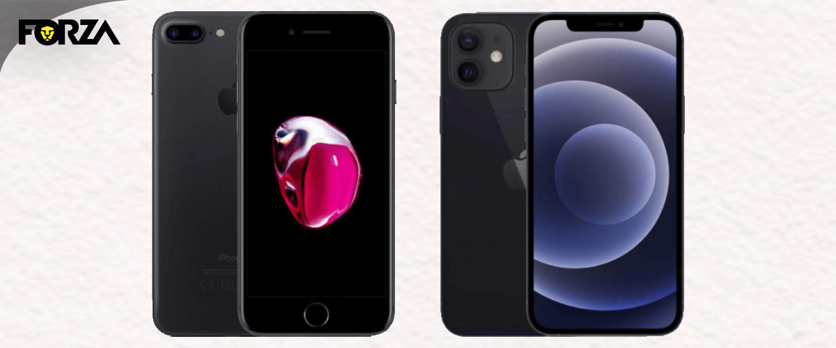verschil iphone 12 mini vs iphone 7