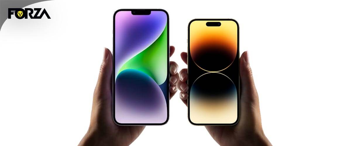 iPhone 14 Plus vs Pro naast elkaar