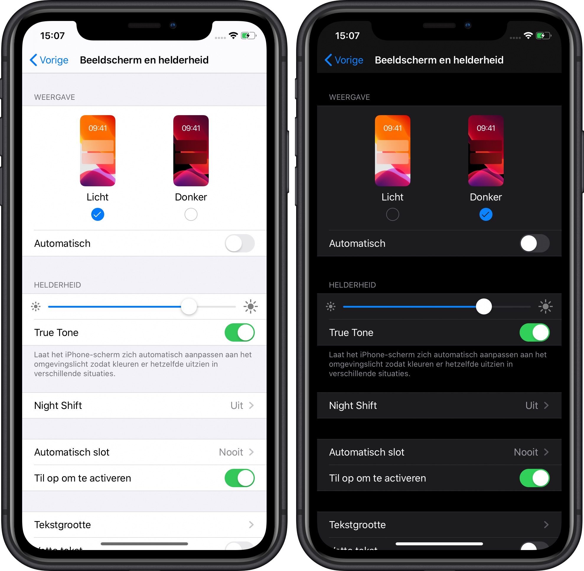 dark mode iPhone