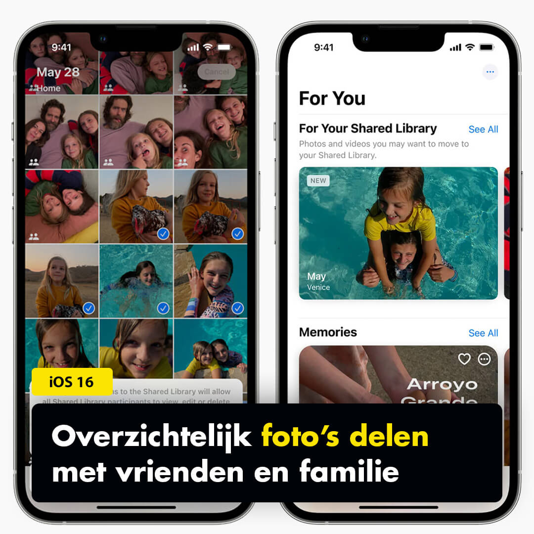 iOS 16 gedeelde bibliotheek iCloud