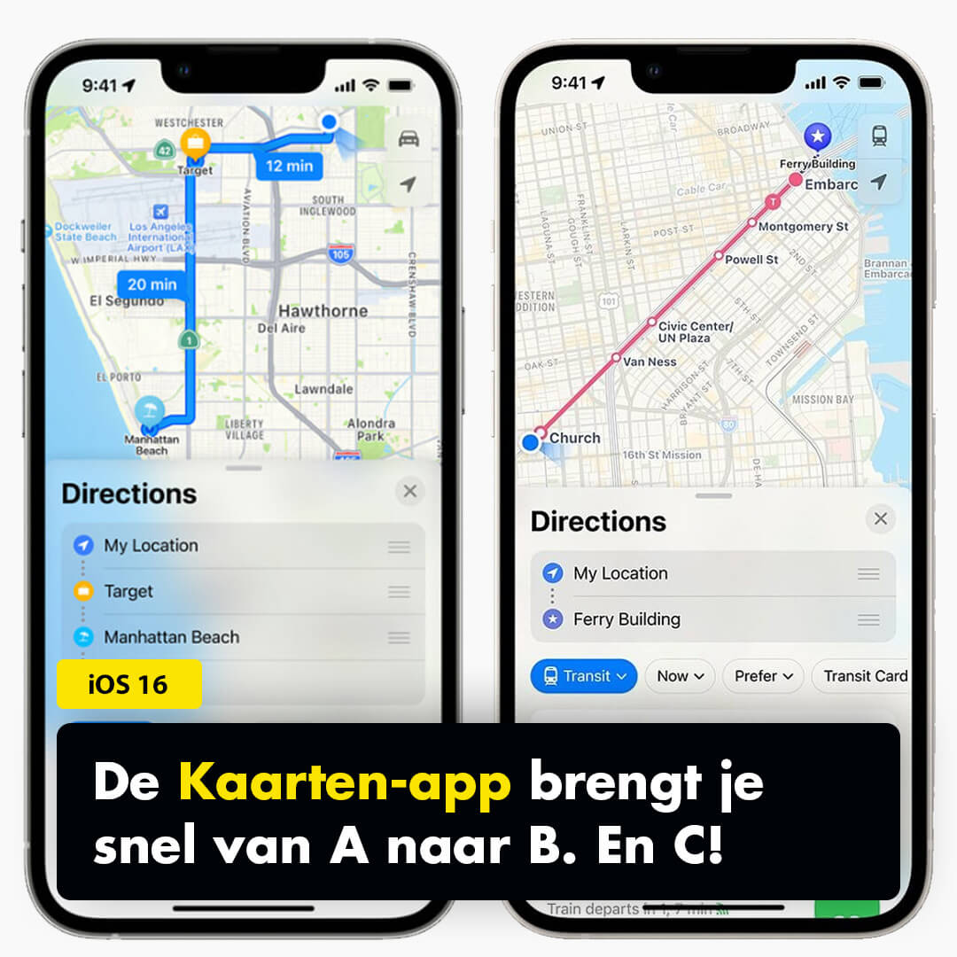 iOS 16 Kaarten-app