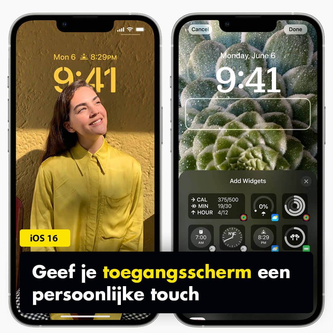 iOS 16 toegangsscherm personaliseren