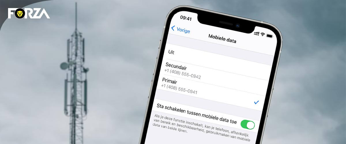 iPhone 12 Mini eSIM; data instellen