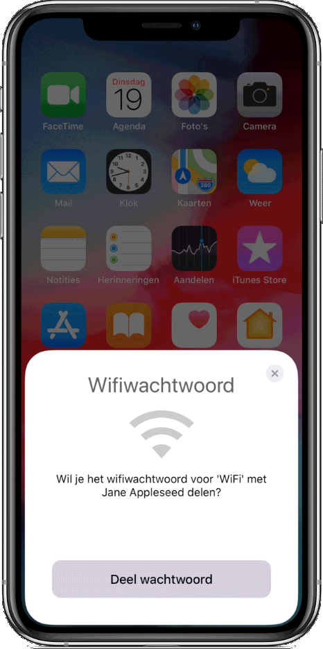 Wifi-wachtwoord delen via iPhone, iPad, MacBook