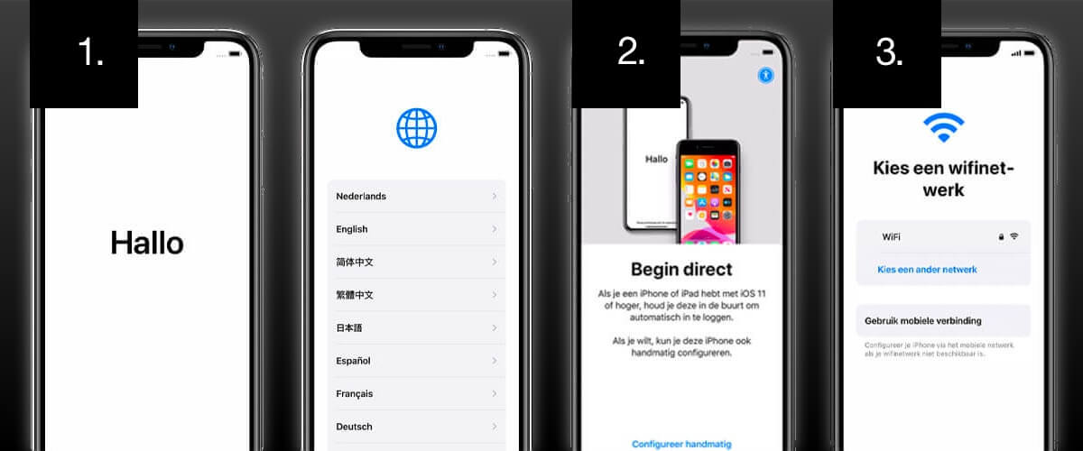 nieuwe iphone instellen
