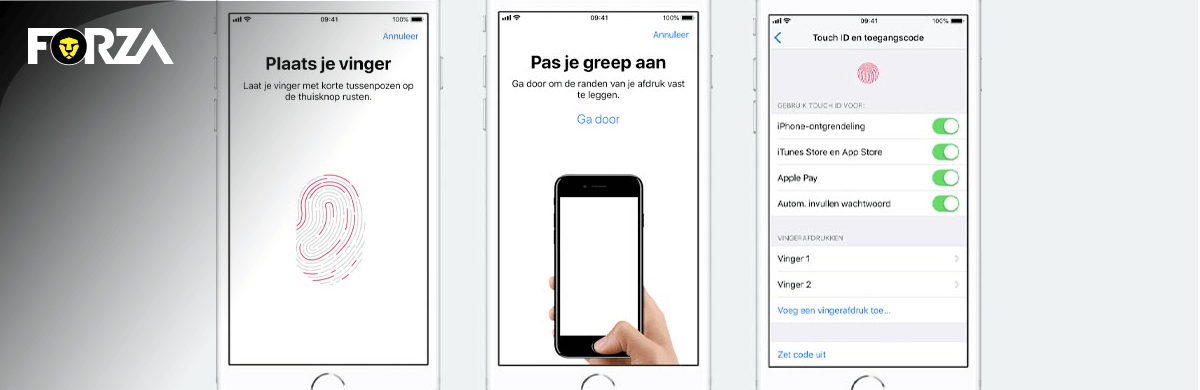 instellen touch id