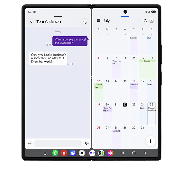 Multitasken met meerdere apps en Flex Mode