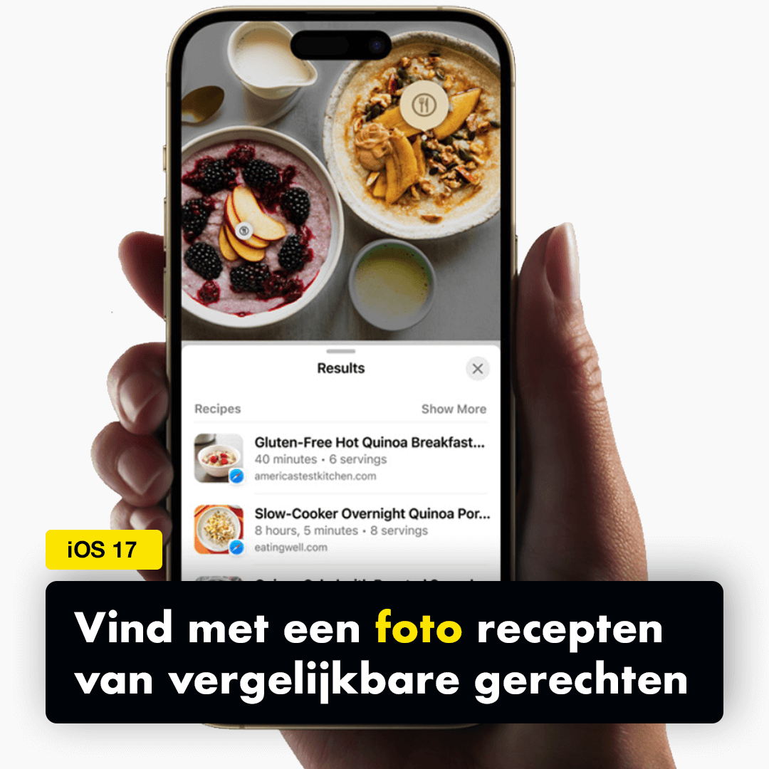 iOS 17 visueel opzoeken