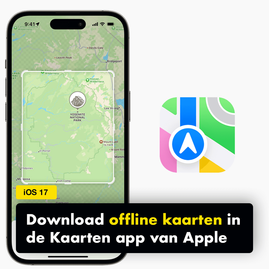 iOS 17 offline kaarten