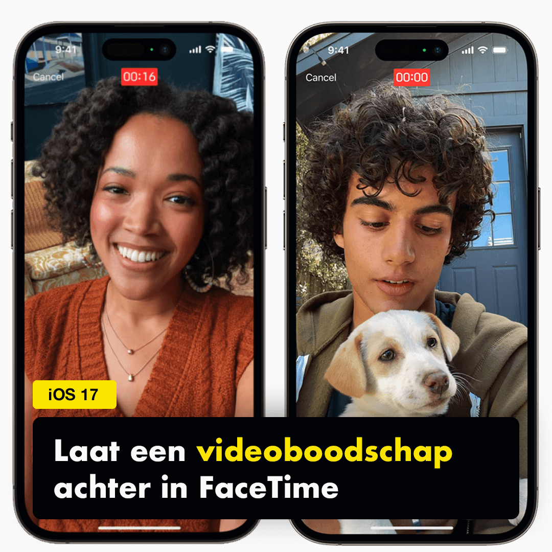 iOS 17 videoboodschap FaceTime
