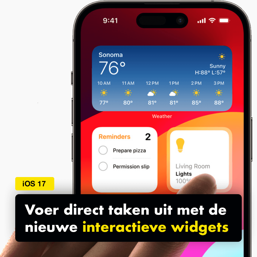 iOS 17 interactieve widgets